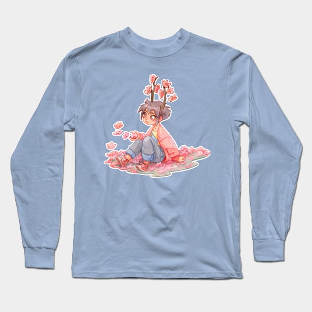 Small Spring Goddes Long Sleeve T-Shirt by schmoedraws